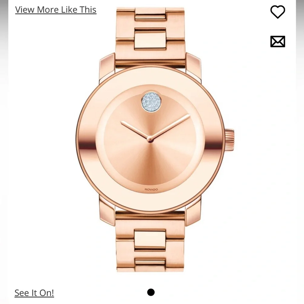 Movado bold rose gold watch - Picture 1 of 11